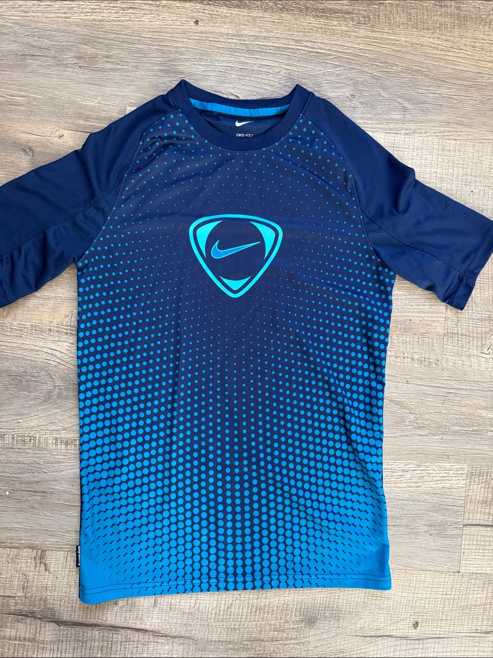 Nike Soccer JerseyNavy & Teal Gradient Dot Performance Shirt